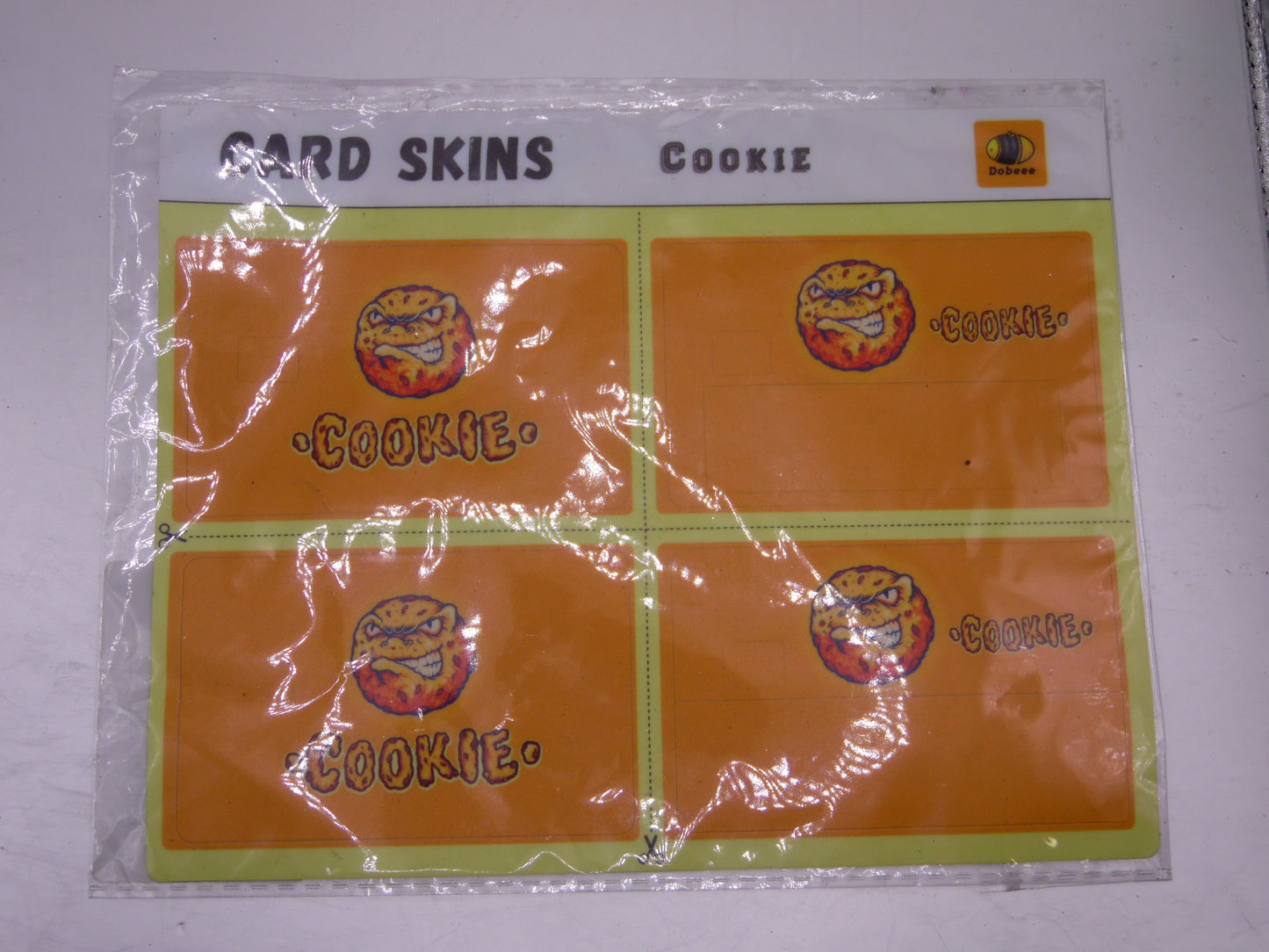 Card Skin 4 Pack - Yellow with Cookie
