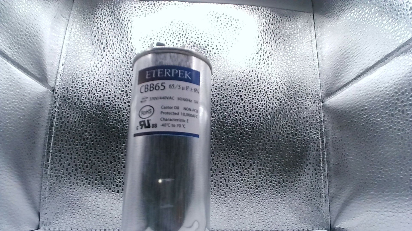 ETERPEK Capacitor CBB65 65/5 u F +6% 370v/440vac 50/60hz sh