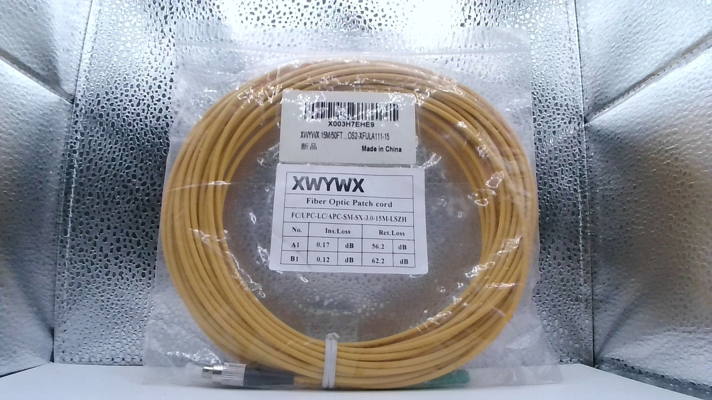 XXYWX 15M / 50FT OS2-XFULA111-15 Fiber Optic Patch Cord