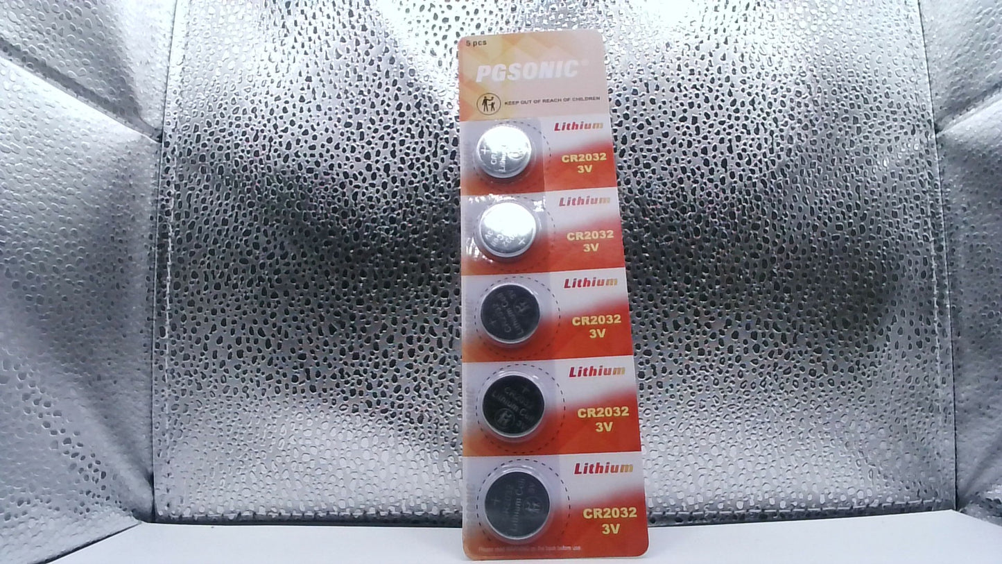 PGSPNIC CR2032 3V Lithium Batteries – 5 Pack