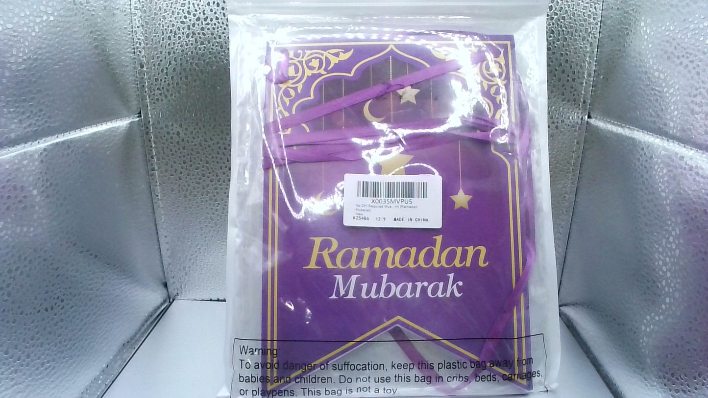 “Ramadan Mubarak” Banner purple