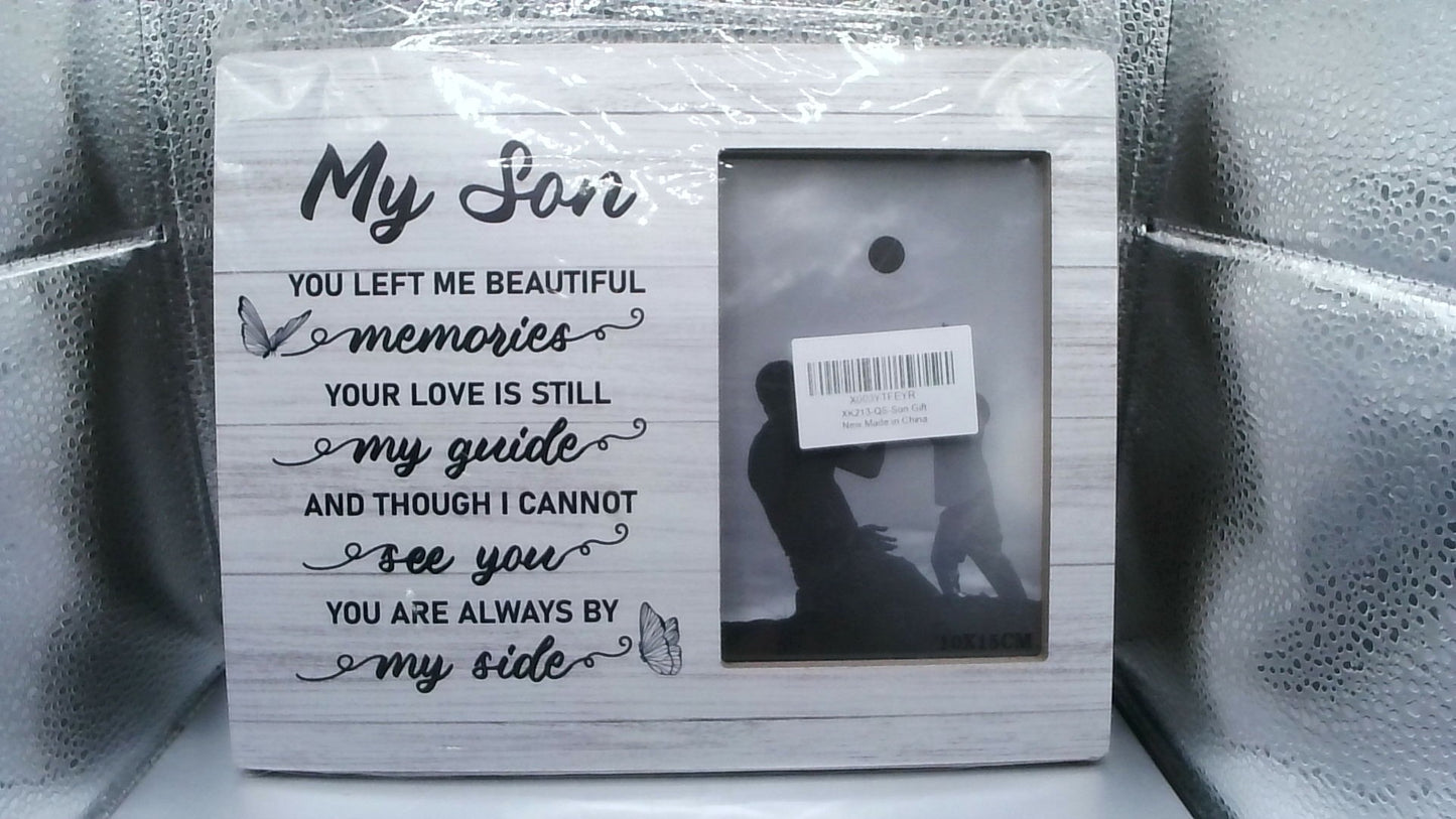 Memorial Wood Picture Frame 9-3/4" X 8-3/4" - Son Remembrance