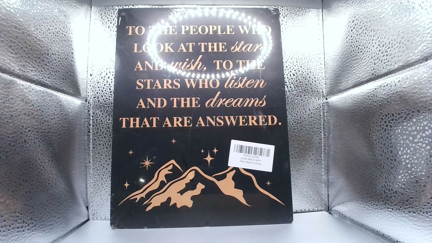 Wood Sign – “To the People Who Look at the Stars” (8"×10¼")