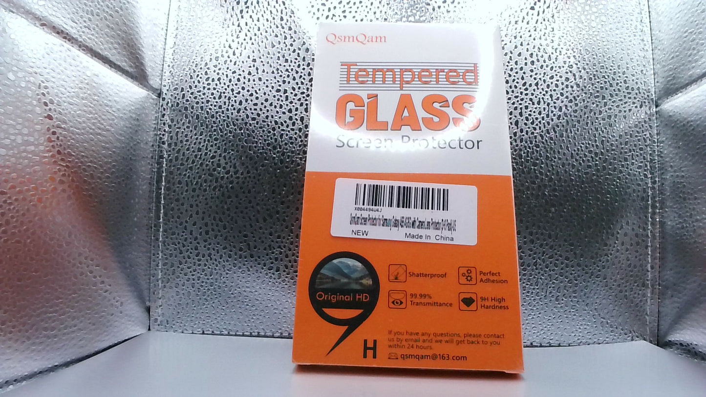 QSMQAM Tempered Glass Screen Protector – Samsung Galaxy A55 4G/5G (With Camera Lens Protector)