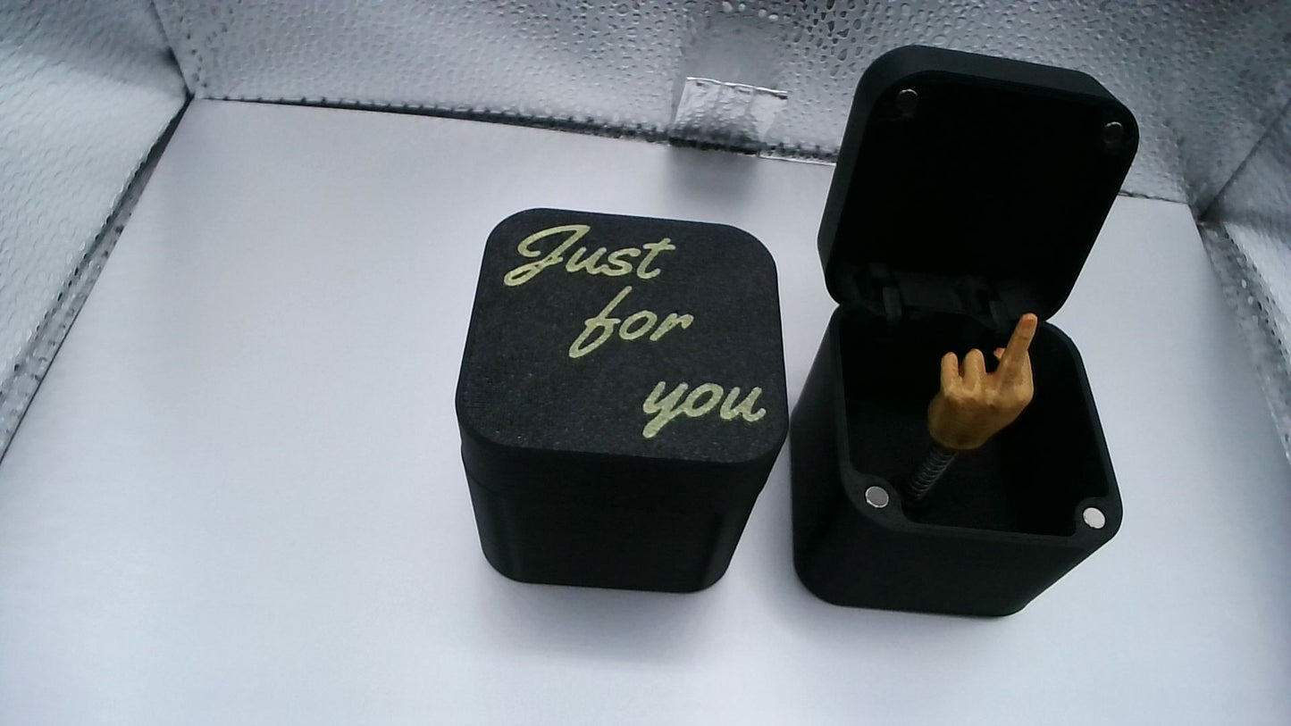 Worplay Surprise Finger Box Décor – Black (1 pc)