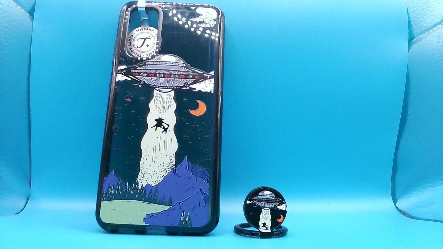 Samsung Galaxy S20 Case - Black UFO Flying Saucer & Alien Design | Sci-Fi Protection