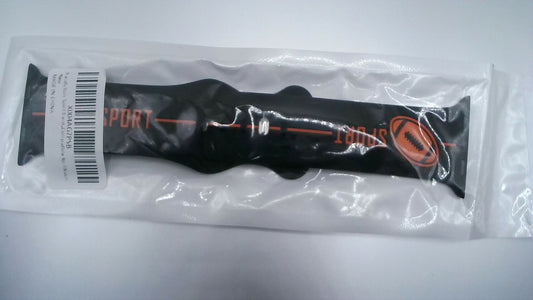 Bandiction Sport Band – Compatible with IWatch (Black with Football & Orange “Sport” Design)
