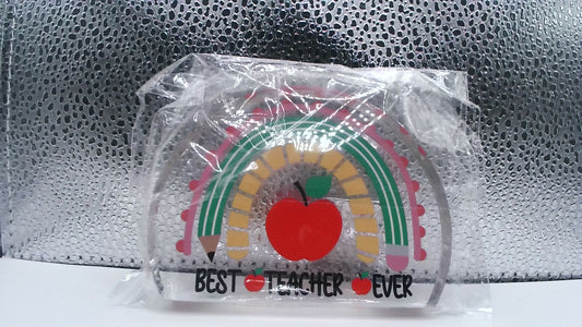 Best Teacher Ever Sign – 3 1/4" x 4"