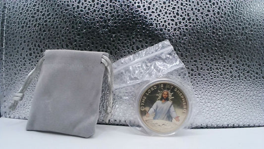 Gold-Colored Religious Coin – “The Lord Is My Shepherd”