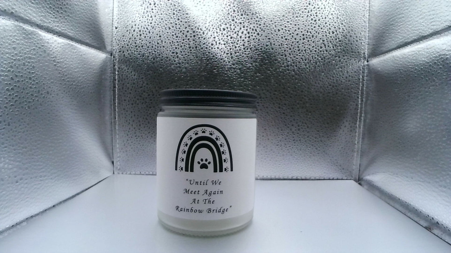 Scented Memorial Candle – 100% Natural Soy (7oz, Designed with Love in Austin, TX) 5"x4"x4" box