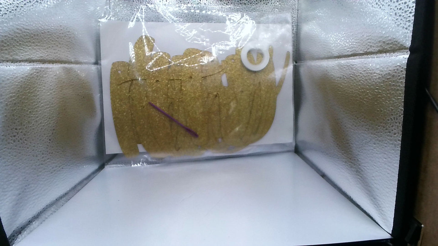 Sports Party Decorations – Gold Letters with Reflective Ornaments