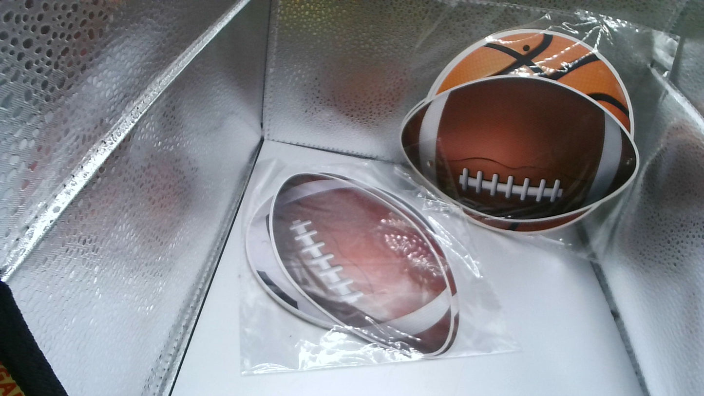 Sports Party Decorations – Gold Letters with Reflective Ornaments