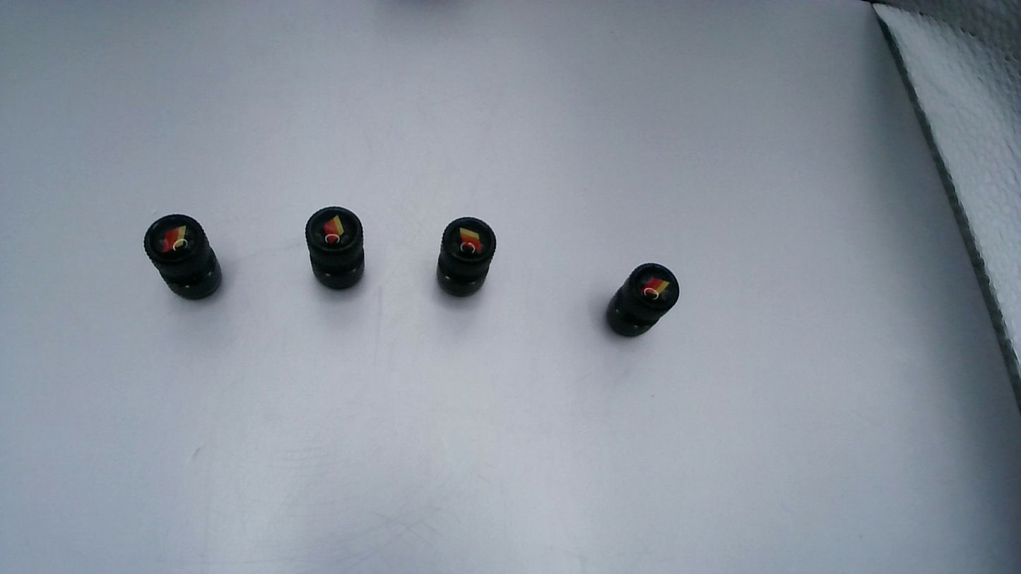 Tyskland Valve Stem Covers – 4 Pack (Black Aluminum)