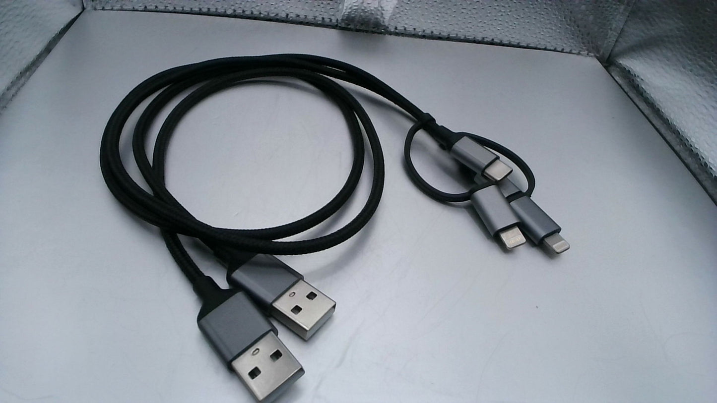 Sailift USB Type-C/Lightning Cable 2ft 2-Pack Black