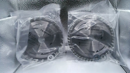 5-1/2" Circular Saw Blades Combo Pack - 48T + 24T Carbide TCT (10mm Arbor)