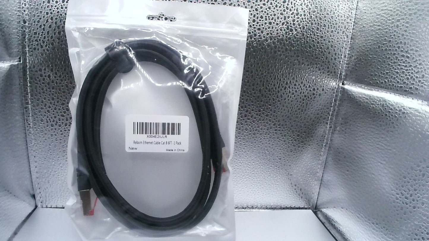 Reborn Ethernet Cable Cat 8 6 ft 1 Pack