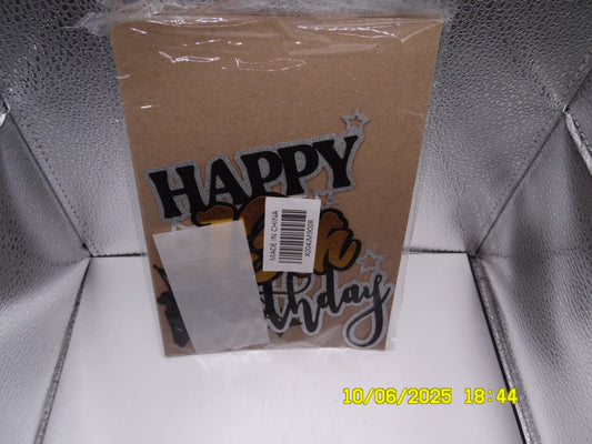 Black & Gold 'Happy 18th Birthday' Cake Topper