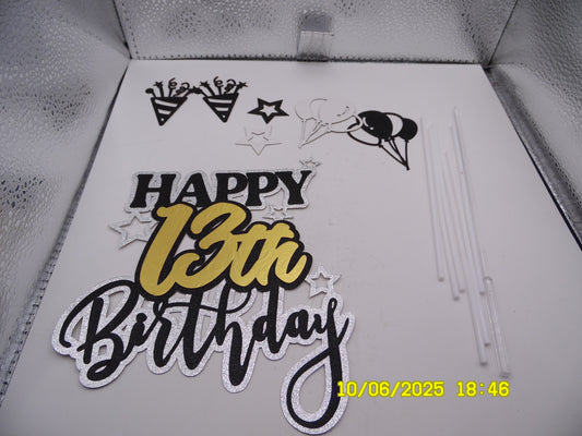 Happy 13th Birthday Cake Topper