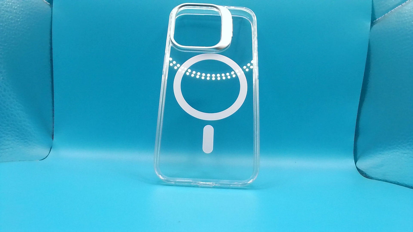 Torras LStand Diamond Clear Case for iPhone 15 (6.1") - Premium Crystal Protection with Stand