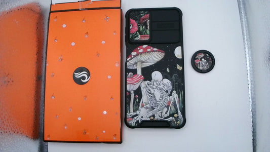 Samsung A32 5g  phone case with mushroom skelaton deisgn